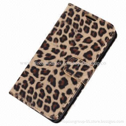 New Arrive Leopard Case for Samsung S5,Tablet PC Cases from China Supplier, Made of PU Leather